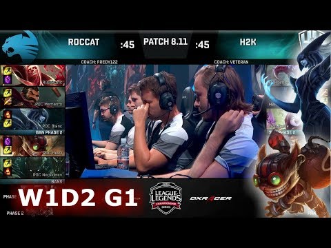 ROCCAT vs H2K Gaming | Week 1 Day 2 S8 EU LCS Summer 2018 | ROC vs H2K W1D2