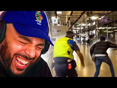 JONGEN RENT WEG VOOR DE HANDHAVING..😂