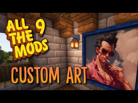 Minecraft All The Mods 9 - #11 Use ANY ART in PAINTINGS! (Immersive Paintings, Create mod)