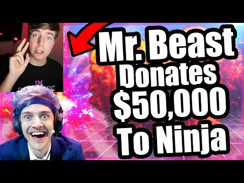 ⭐ Ninja gets $50,000 Donation from Mr. Beast ⭐