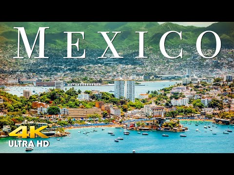 FLYING OVER MEXICO (4K UHD) Amazing Beautiful Nature Scenery with Relaxing Music | 4K VIDEO ULTRA HD