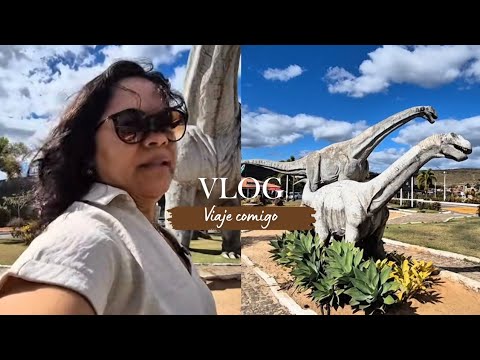 VLOG DE VIAGEM: Comida da Roça à beira da estrada Dinossauros de Santa Inês e a Praça de Cravolândia