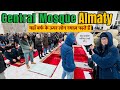 Snow Fall Me Namaz Central Mosque Almaty Kazakhstan