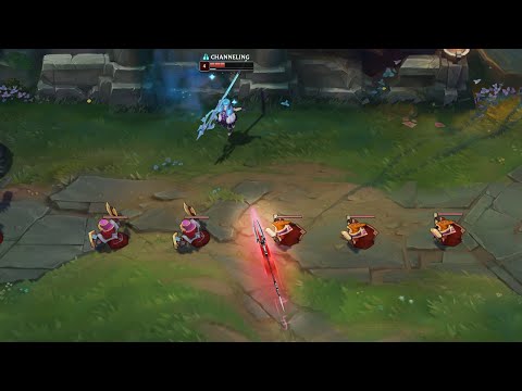 Nicely timed spear through minions