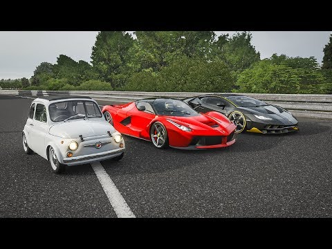 Forza 7 Drag Race | Fiat Abarth 595 ( ͡° ͜ʖ ͡°) VS Ferrari LaFerrari VS Lamborghini Centenario!!!