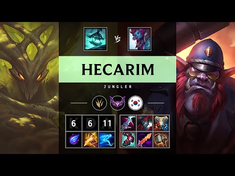 Hecarim Jungle vs Trundle - KR Master Patch 25.17