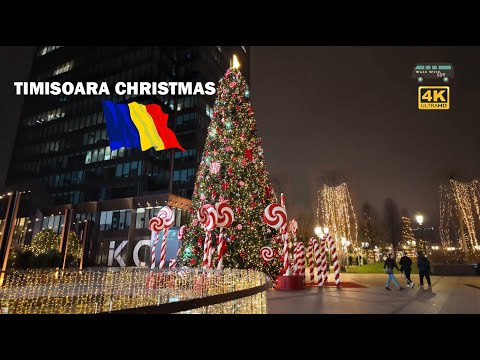 4K Christmas Market in Timisoara, Romania 🎁🎅🏼🎄