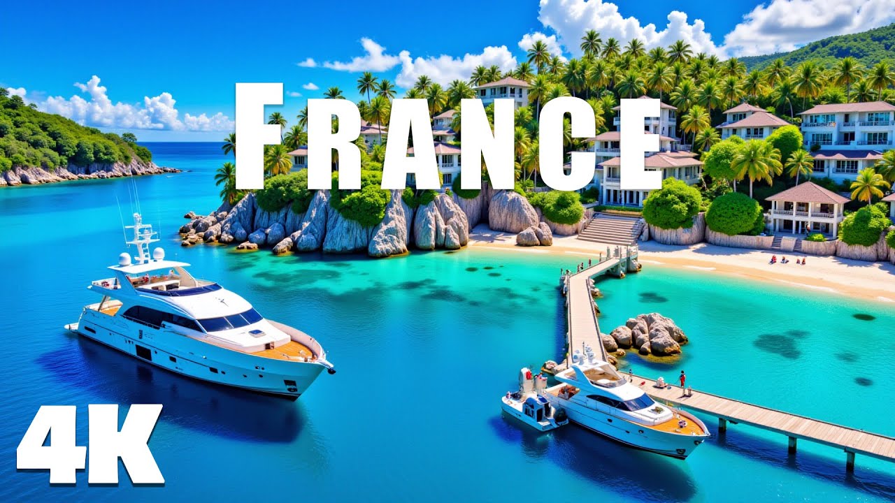 France 4K - Scenic Relaxation Film, Explore the Jewel of the Dominican Republic with Deep House