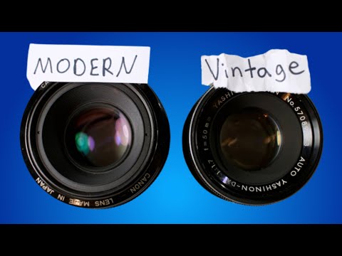 VINTAGE 50mm Lens vs MODERN Lens Comparison - CHEAP vs Expensive Lens - Nate's Film Tutorials