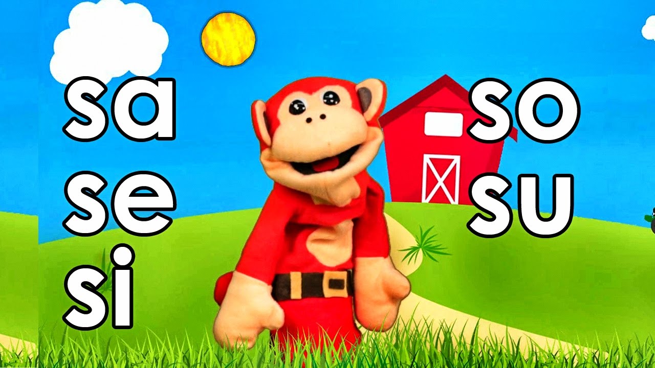 Sílabas sa se si so su - El Mono Sílabo - Videos Infantiles - Educación para Niños #