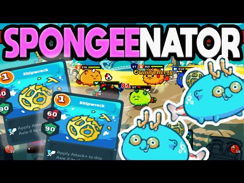 Top rank Shipwreck Sponge Aqua build Season 19 Meta  - Axie infinity