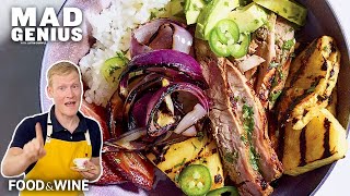 Grilled Pork Bowl with Pineapple and Cilantro | Mad Genius | Food & Wine