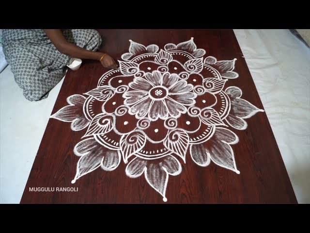 Freehand muggulu festival rangoli design by dheepiika