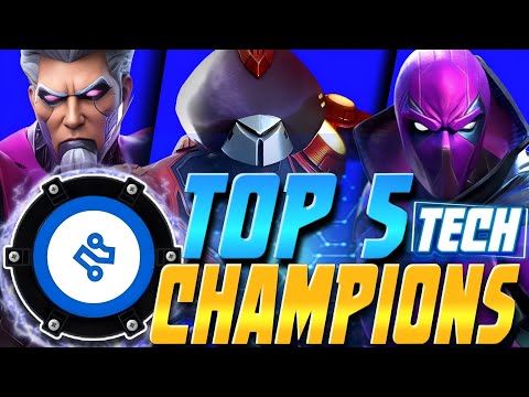 TOP 5 Tech Champions in Marvel Contest of Champions (Best Tech Champs Ranked!)