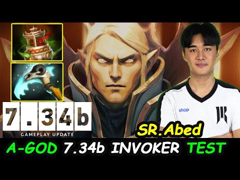 ABED TEST INVOKER Spirit Vessel Build NEW PATCH 7.34B Dota 2