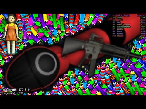 Slither.io A.I. Squid Game Guard 🔥🔥🔥 - New Epic Skin Slitherio Best Gameplay - 200,000+ Epic score