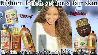 LIGHTEN LOTION SET FOR A LIGHT AND GLOWY SKIN ✨/ SKINCARE PRODUCTS SET FOR GLOWY SKIN AND LIGHT SKIN