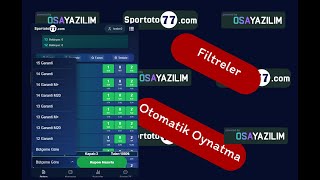Filtreler, Oynatma ve Detaylar - SporToto77