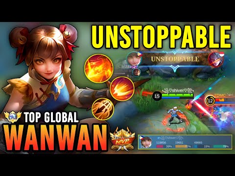 UNSTOPPABLE!! WANWAN BEST BUILD 2023 | TOP GLOBAL WANWAN GAMEPLAY - MOBILE LEGENDS