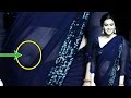 Stunning Kajol In A Black And Maroon Saree At LFW