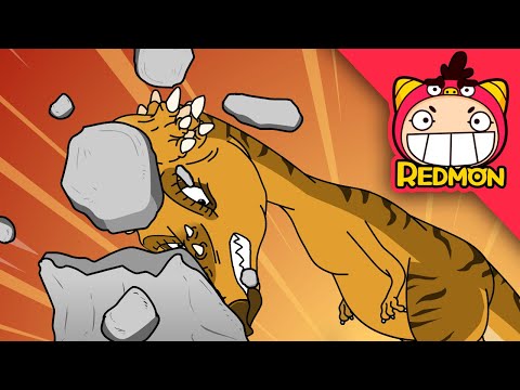 Machup of head butting dinosaurs | Exploring dinosaurs | dinosaur adventure | REDMON