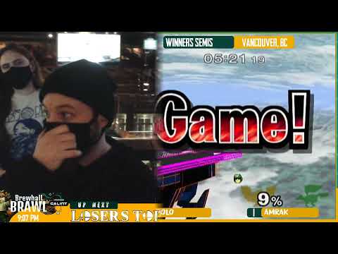 Polo (Captain Falcon) Vs. Amrak (Fox)  - Winners Finals - Brewhall Brawl #9 (Vancouver Local)