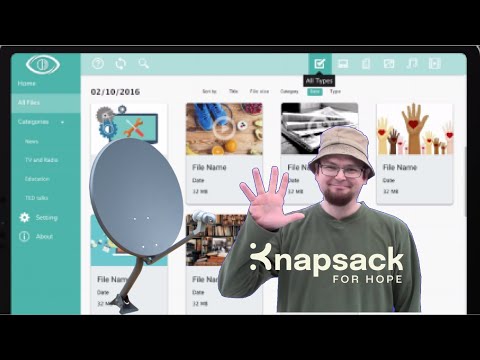 Knapsack For Hope - File Casting Over Free Satellite TV - On Galaxy 19