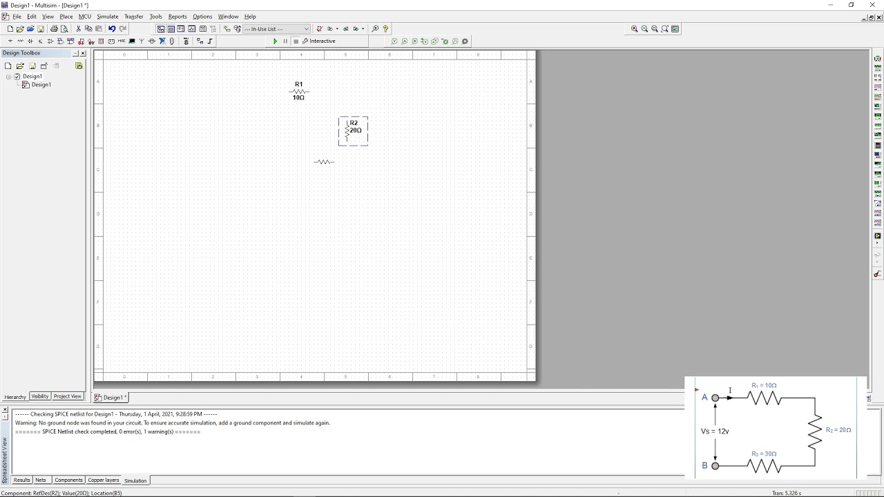 ECC3115 Lab Circuit 1 Tutorial using Multisim 207941