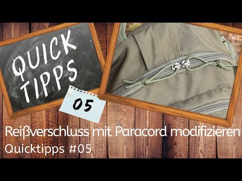 Quicktipp #05 - Reißverschluss mit Paracord modifizieren | Reparatur - Sichern - Geräuschtarnung