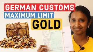 GERMAN CUSTOMS 🛃 How to CARRY GOLD to GERMANY without paying TAX  / ZOLL - Maximum Travel Allowance