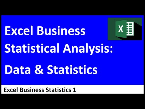 Excel Statistical Analysis 01 Data Statistics