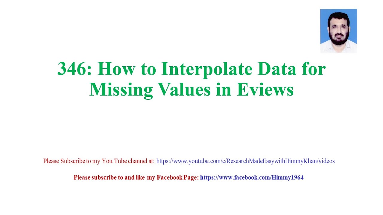 346 How to Interpolate Data for Missing Values in Eviews