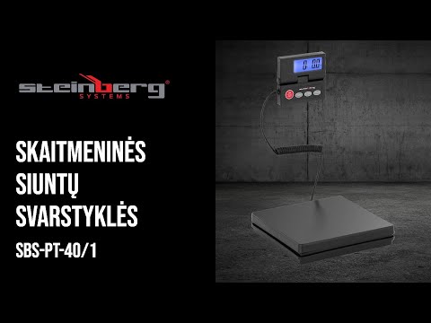 vaizdo įrašas - Skaitmeninės siuntų svarstyklės - 40 kg / 1 g - išorinis LCD ekranas