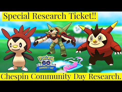 Chespin Community Day Special Research Ticket In Pokemon Go | Pokemon Go Community Day 2023 Research
