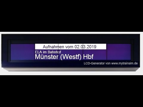 Lautsprecheransagen (Blechelse) in Münster (Westf) Hbf - Hauptteil 1