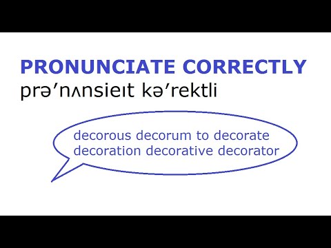 Как произносить decorous decorum to decorate decoration decorative decorator
