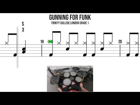 Gunning For Funk – Trinity College London Grade 1 | Drum Playthrough 🥁