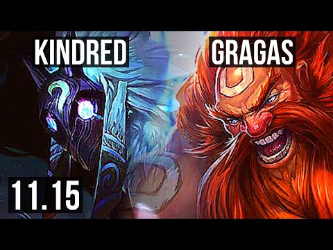 KINDRED vs GRAGAS (JUNGLE) | 11/1/10, Legendary, 1.0M mastery, 300+ games | EUW Master | v11.15