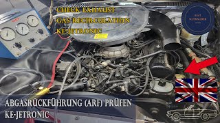 Mercedes R107: Diagnostyka EGR (KE-Jetronic) - nierówna praca silnika