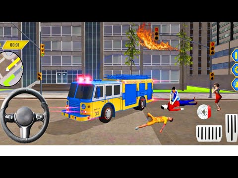 Rescue Fire Truck Simulator 3D - Emergency Firefighter Rescue Game - Android Gameplay #10