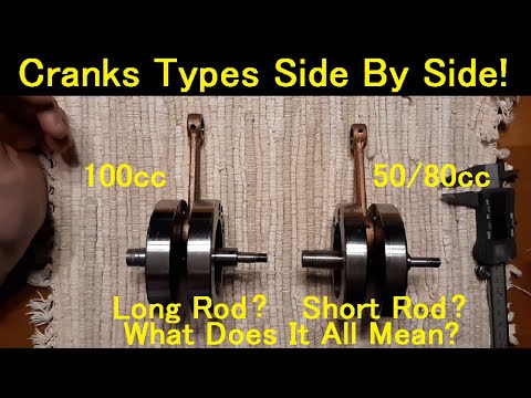 Motorized Bicycle Crankshafts 50/80cc & 100cc Side by Side Compared & Measured!