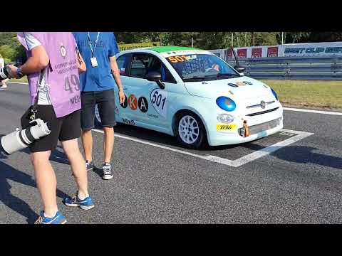 Trofeo di serie - Wyścigowe Samochodowe Mistrzostwa Polski Fiata 500 before race start. 25.6.2022