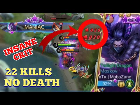 MANIAC. 22 KILLS NO DEATH 86.3% WINRATE. SUPER AGGRESSIVE MOSCOV BY MOBAZANE'S