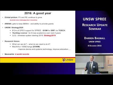 UNSW SPREE 201612-08A Darren Bagnall - Research Update Seminar
