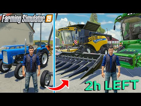 I spent 24h Harvesting with a NEW HARVESTER + Buying more Land | Farming Simulator 19 Timelapse