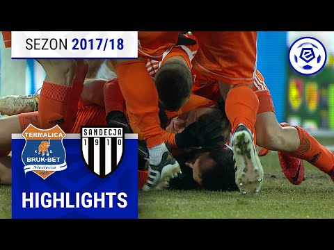 Bruk-Bet Termalica Nieciecza - Sandecja Nowy Sącz 1:0 | SKRÓT | Ekstraklasa 2017/18 | 24. Kolejka
