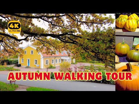Gothenburg, Sweden Botanical Garden in #Fall | #Pumpkin Cavalcade| #4K_WALKING_Tour | Relaxing Music