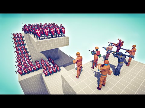SOLDIERS OF BATTLEFIELD 5 vs 100x UNITS - 🏹 Totally Accurate Battle Simulator TABS