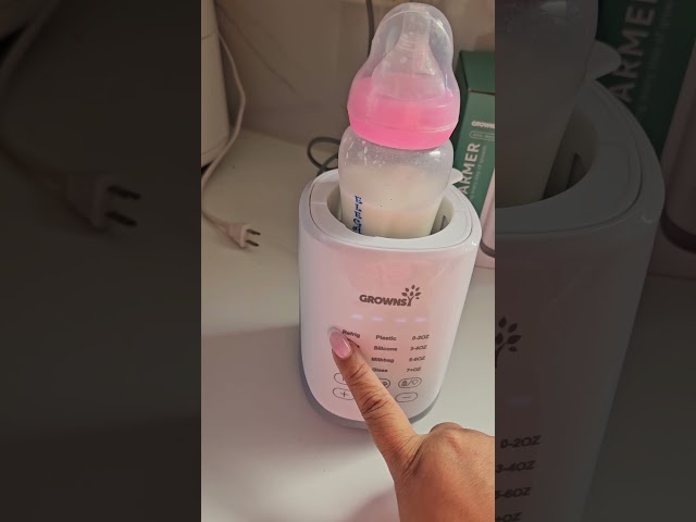 Vídeo relacionado con Grownsy Calentador de biberones para bebé, 10 en 1 para todas las botellas con temporizador, control preciso de la temperatura y apagado automático, calentador de biberones multifuncional para leche