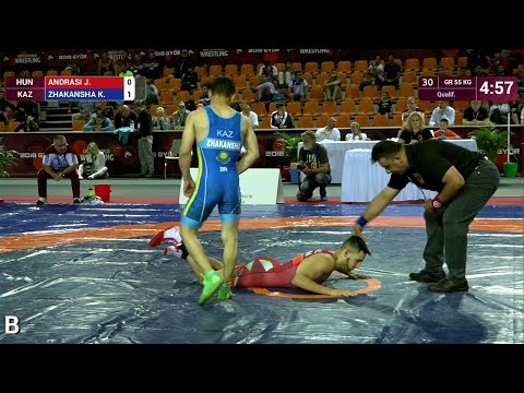 Qual. GR - 55 kg: J. ANDRASI (HUN) v. K. ZHAKANSHA (KAZ)